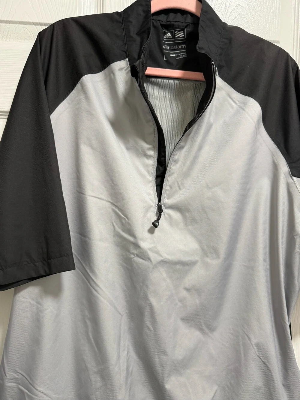 adidas Men's Climastorm Provisional Short Sleeve Rain Jacket Windbreaker Large